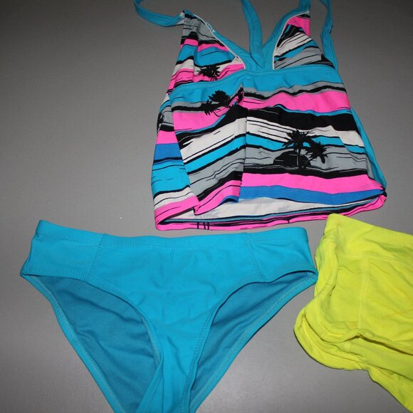 3 Pcs ZeroXposur Tankini Swimsuit Size 7 - Picture 1 of 11